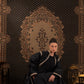 Black Kaftan with Gold Accents