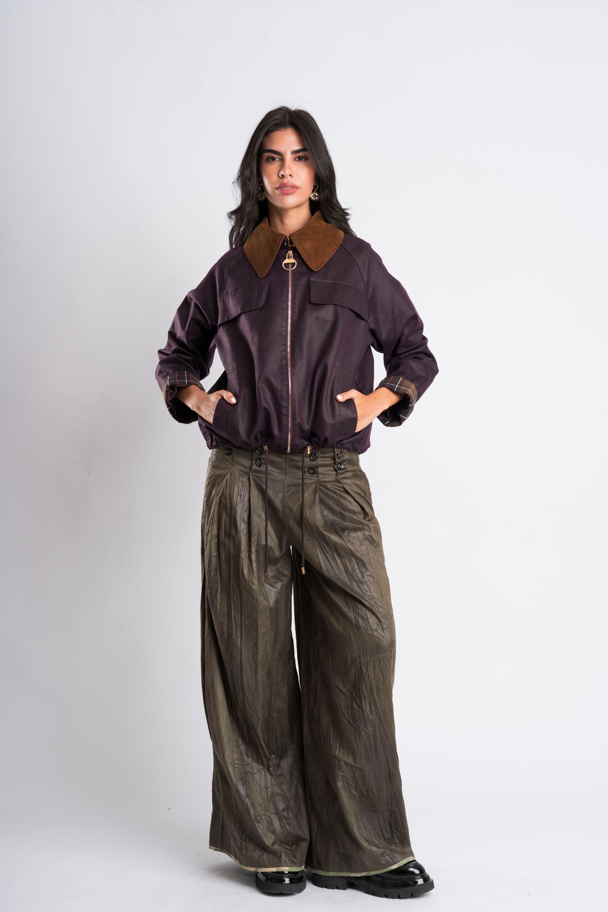 Corduroy Collar Utility Jacket