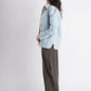Light Blue Tweed-Trimmed Jacket