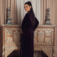 A luxurious deep purple velvet kaftan