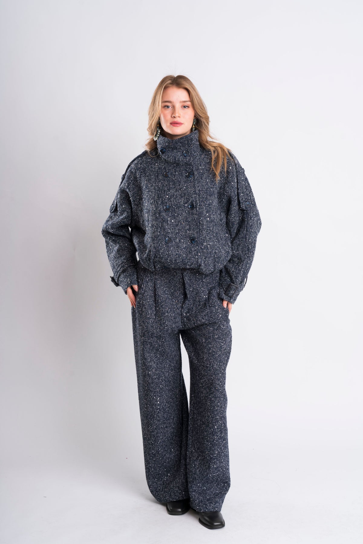 Relaxed-Fit Patterned Trousers