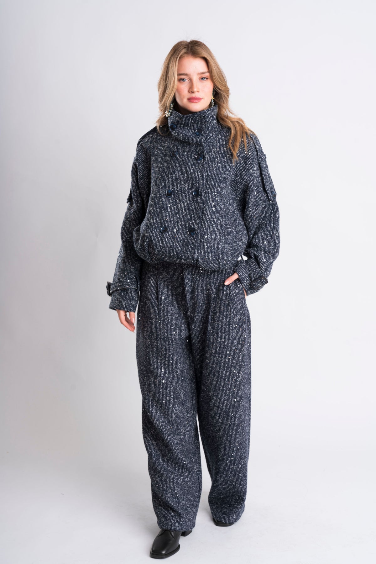 Relaxed-Fit Patterned Trousers