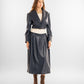 Navy Blue Short Leather Jacket