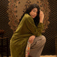 Olive Double-Faced Velvet Kaftan