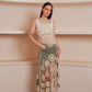 olive green midi skirt.