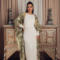 A chic olive green open-front kaftan
