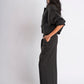 Black Pinstripe Cropped Jacket