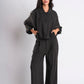 Black Pinstripe Cropped Jacket