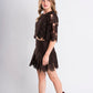 High-Waisted Broderie Skirt