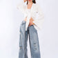 DENIM-EFFECT WIDE-LEG