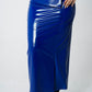 Wild Blue Leather Skirt