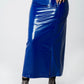 Wild Blue Leather Skirt
